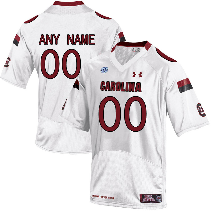 Men South Carolina Gamecocks Customized College Football Jersey White